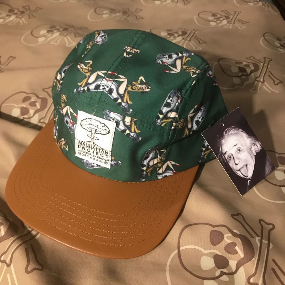 Bombshell Babe Green & Brown Snapback Hat / Cap